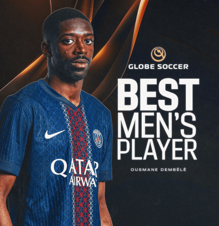 年度大满贯！登贝莱斩获环足奖最佳球员，巴黎核心书写蜕变传奇